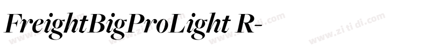 FreightBigProLight R字体转换